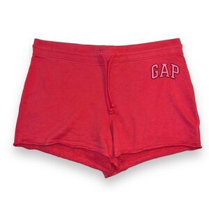 Gap Womens Sweat Shorts Casual Comfy Solid Drawstring Raspberry Pink Logo Large
